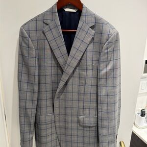 Fenton Gray and Blue Plaid Blazer